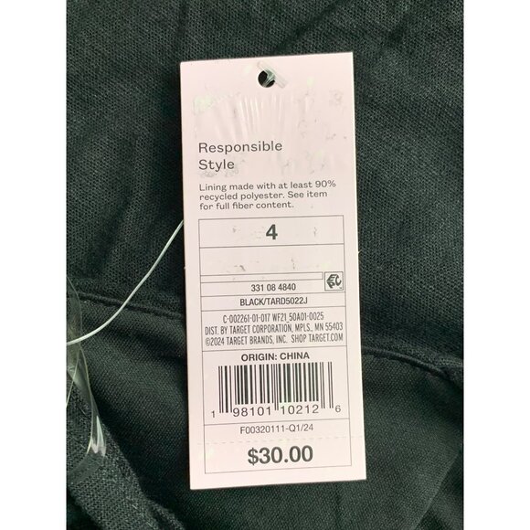 Wild Fable Womens Black Adjustable Spaghetti Straps Midi Dress Size 4 - Picture 12 of 12